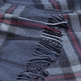 Highland Wool Blend Tartan Blanket Thomson Navy